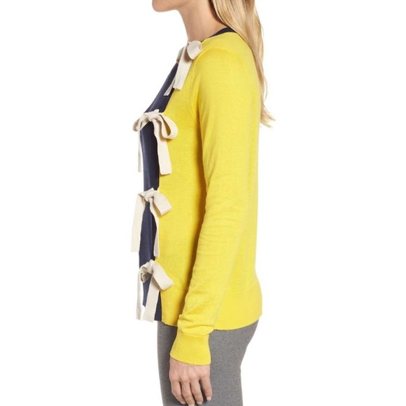 Last One(XS) Halogen Bow Front Color Block Sweater - Picture 4 of 5